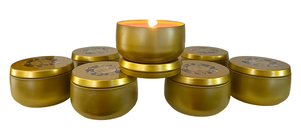 8 Ounce Soy Candle in Gold Tin