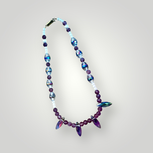 Lepidolite, Pearl and Gemstone Necklace