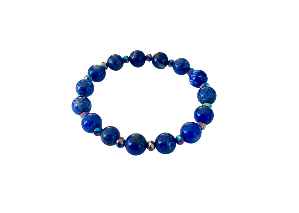 lapis and gemstone bracelet