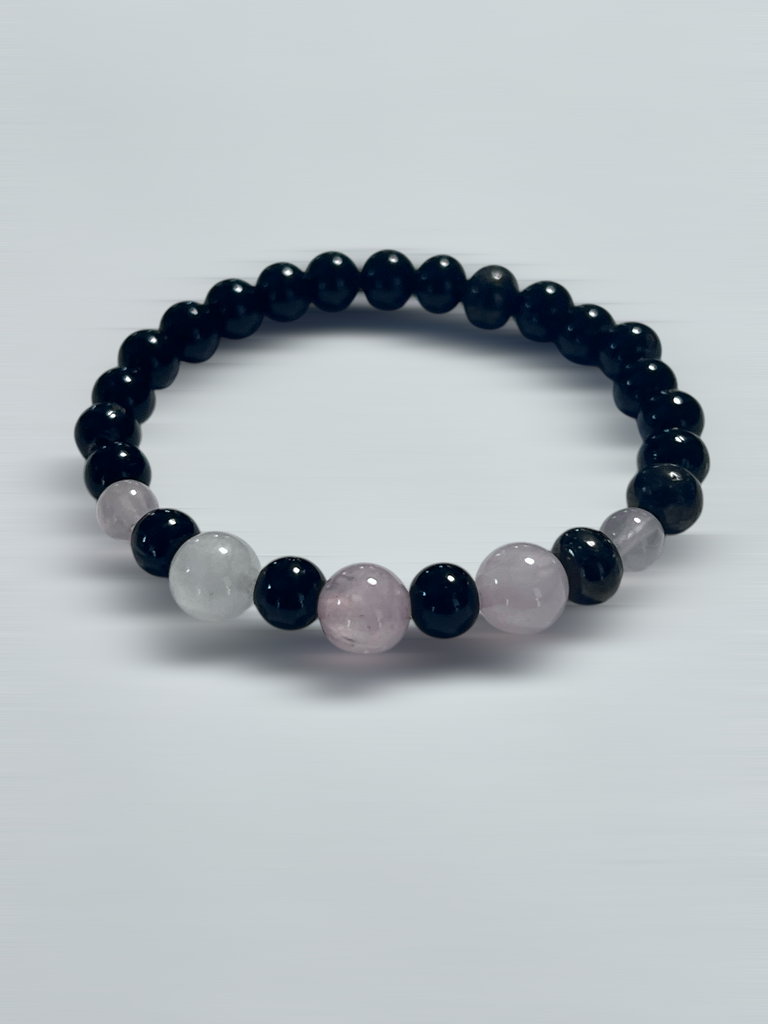 Shungite and Rose Quartz Bracelet