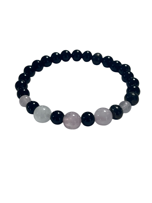 Shungite and Rose Quartz Bracelet