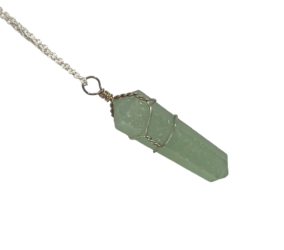 Wire Weapped Green Aventurine Necklace