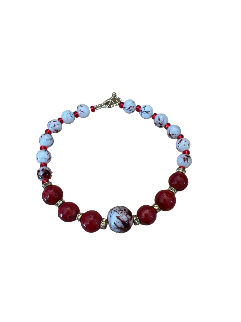 Bold and Beautiful: Handcrafted Red Jasper Necklace, Bracelet & Earrings for a Touch of Elegance