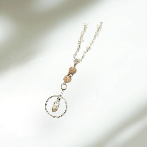 moonstone and crystal necklace