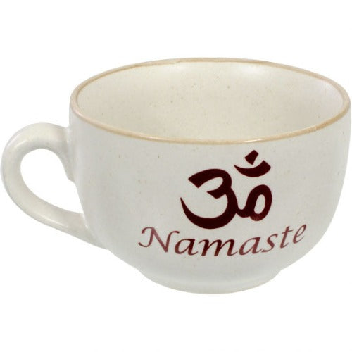Large Namaste Ceramic Cappuccino Cup