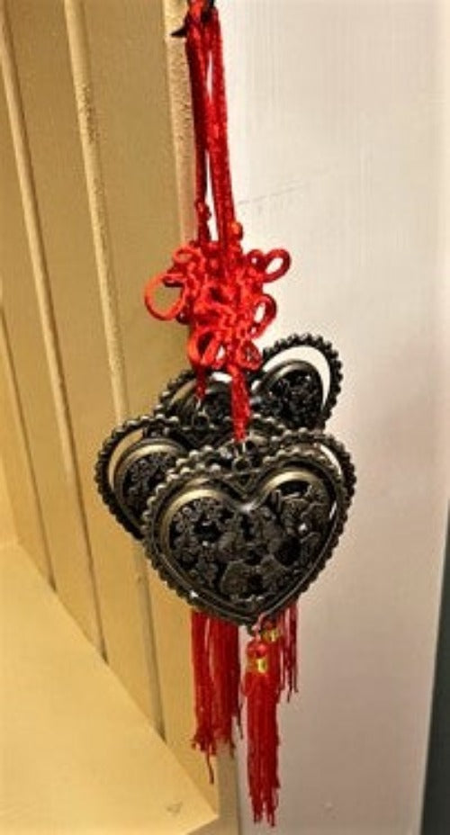 Feng Shui Heart With Red Tassle - Body Mind Soul