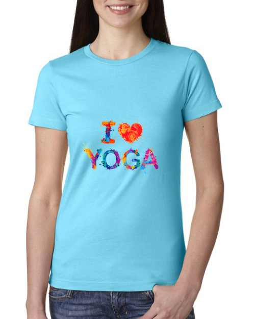 Ladies' I Love Yoga Boyfriend Tee Shirt