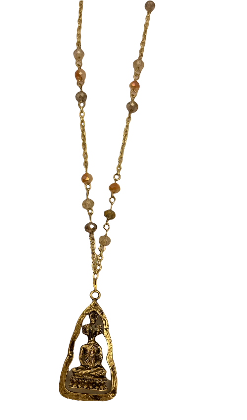 Buddha and Gemstone Necklace