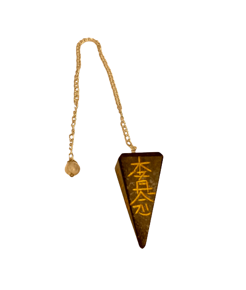 Nuumite Pendulum with Reiki Symbols