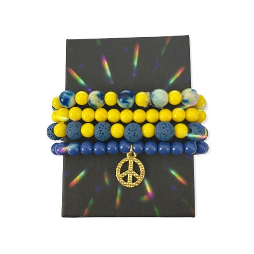 world peace bracelets. set of four