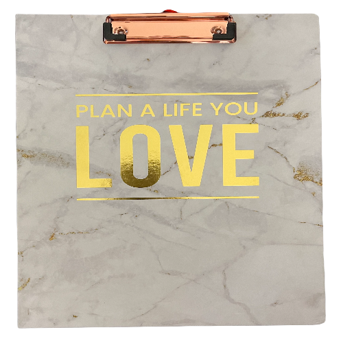 Plan A Life You Love Clipboard and Notebook