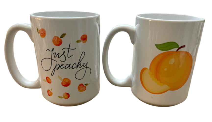 just peachy coffee cup