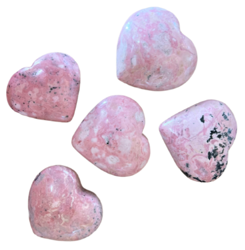 heart shaped rhodonite